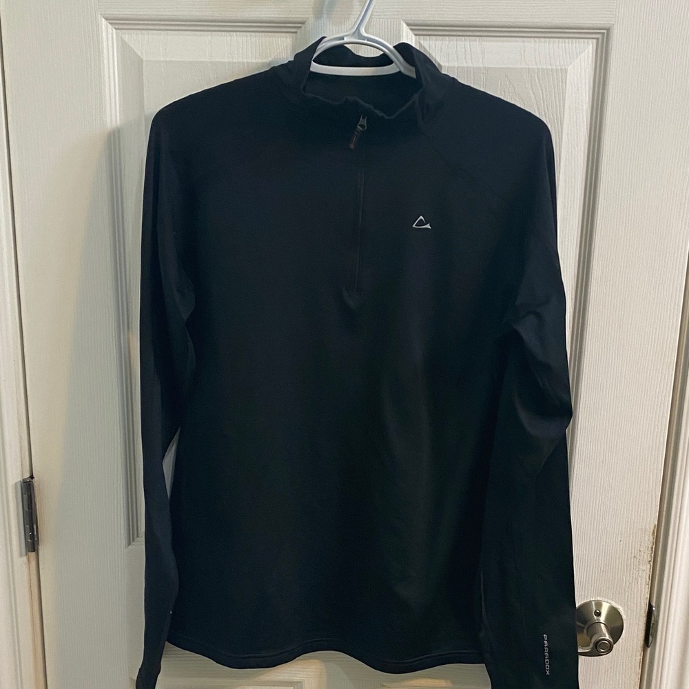 Paradox Women’s Performance Base Layer Long Sleeve Top Shirt Black 1/4 Zip Large